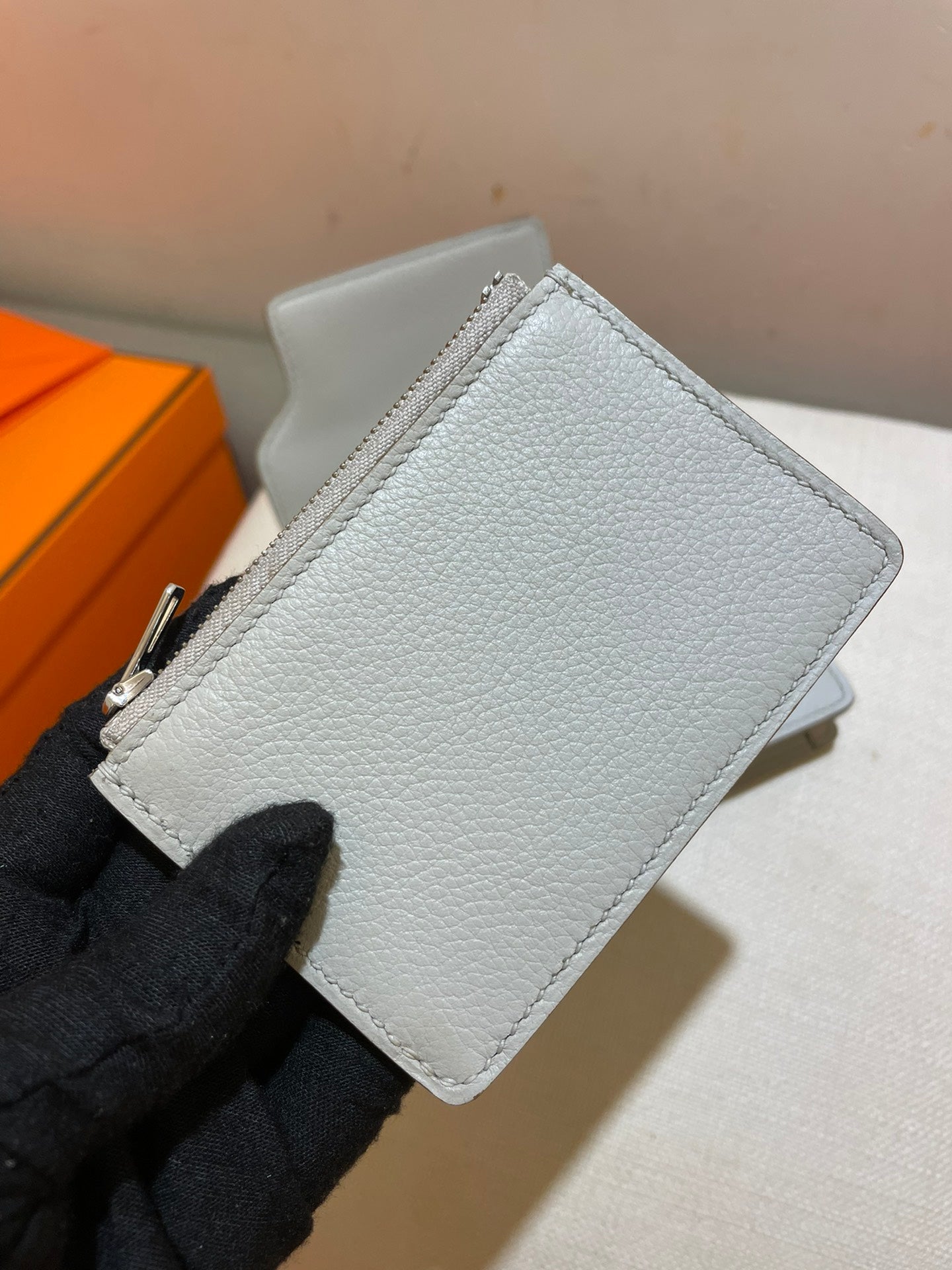 HM RoulisSlim Wallet 12.7 White Calfskin Shw