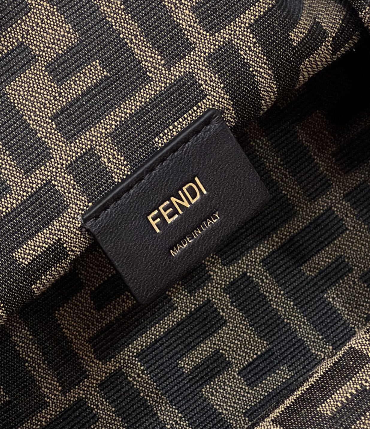 FENDI FIRST SMALL 26 COFFEE BROWN LEATHER BAG WITH EXOTIC DETAILS