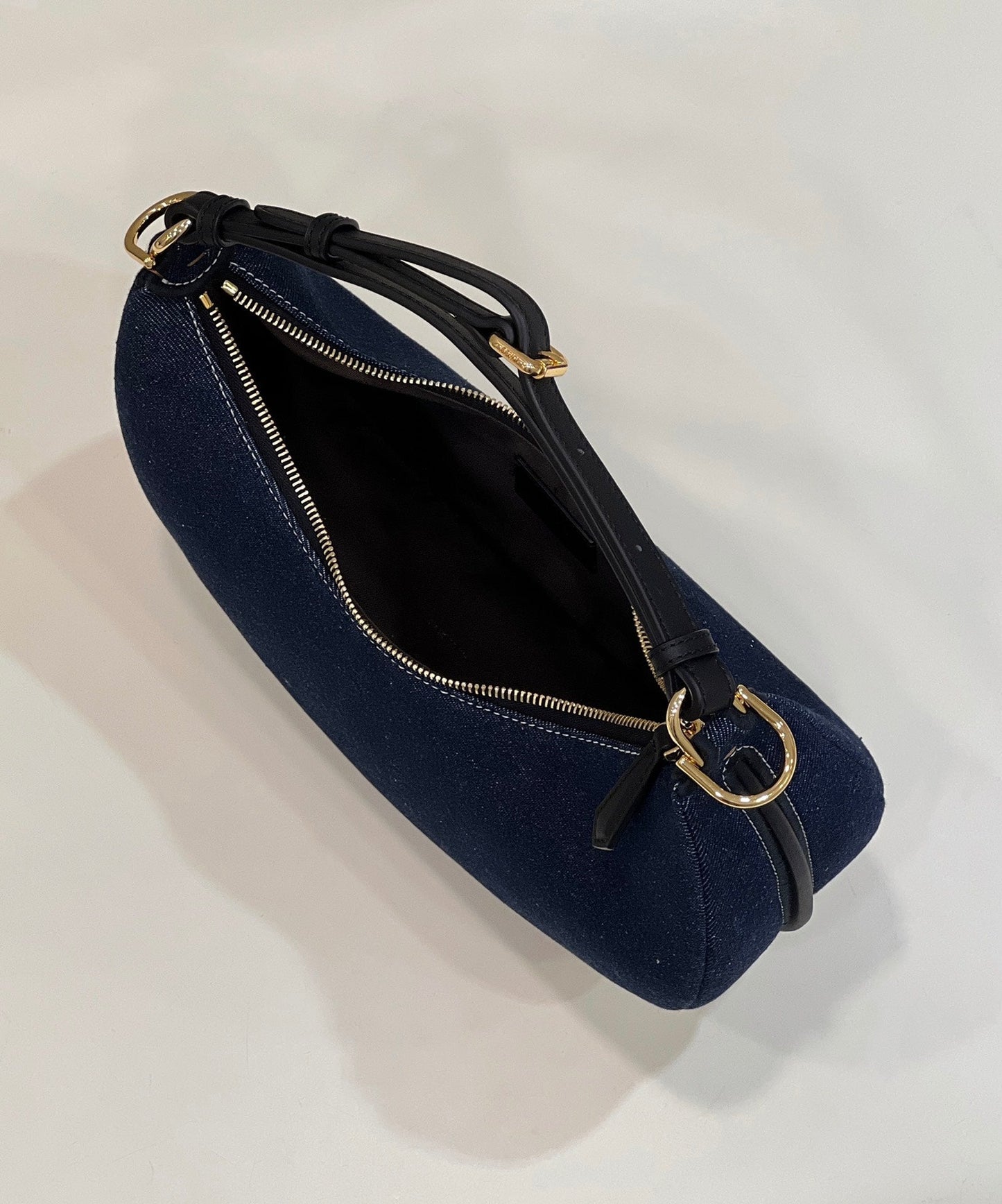 FENDIGRAPHY 29 BAG IN NAVY BLUE DENIM FABRIC WITH GOLD HARDWARE