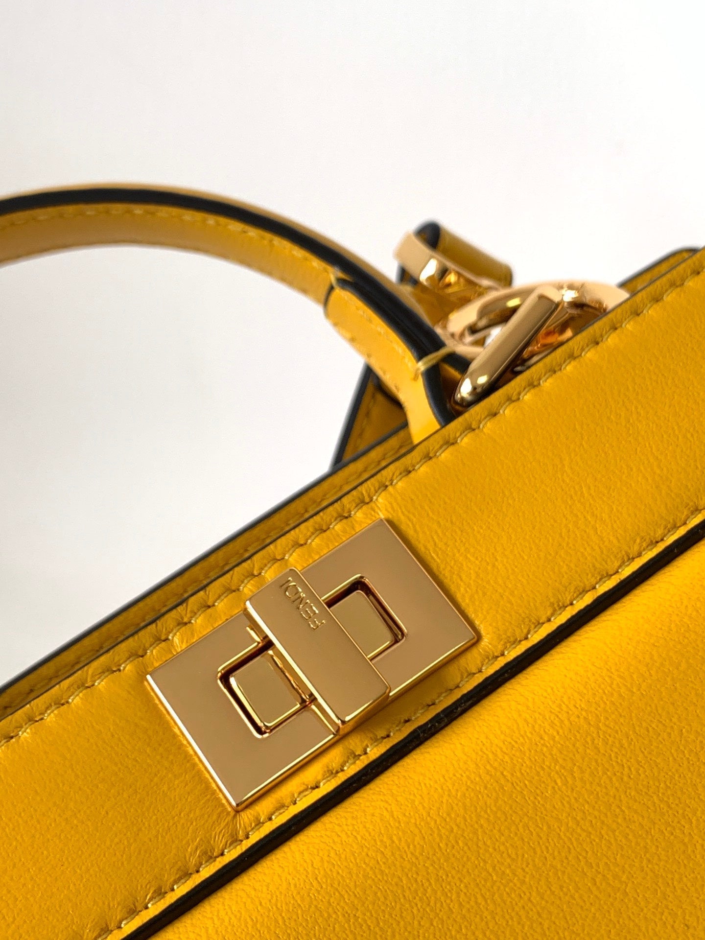 Peekaboo ISeeU Petite 20 Bag Yellow Lambskin Ghw