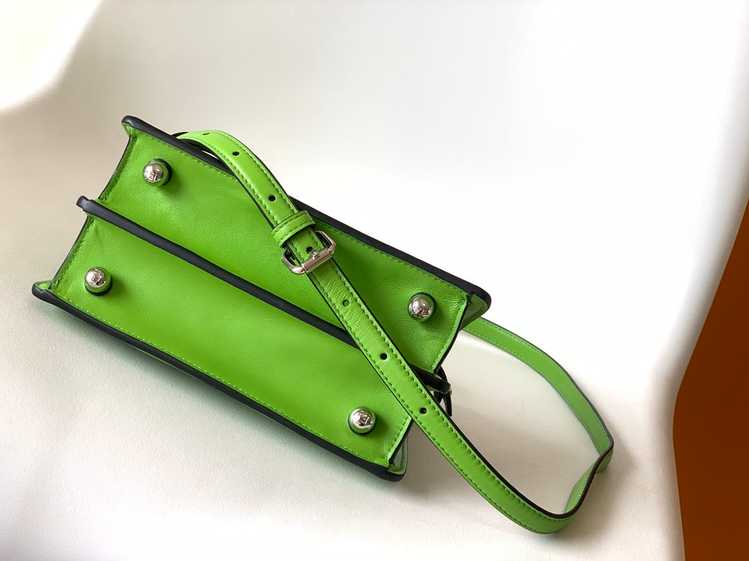 Peekaboo ISeeU Petite 20 Bag Green Lambskin Shw