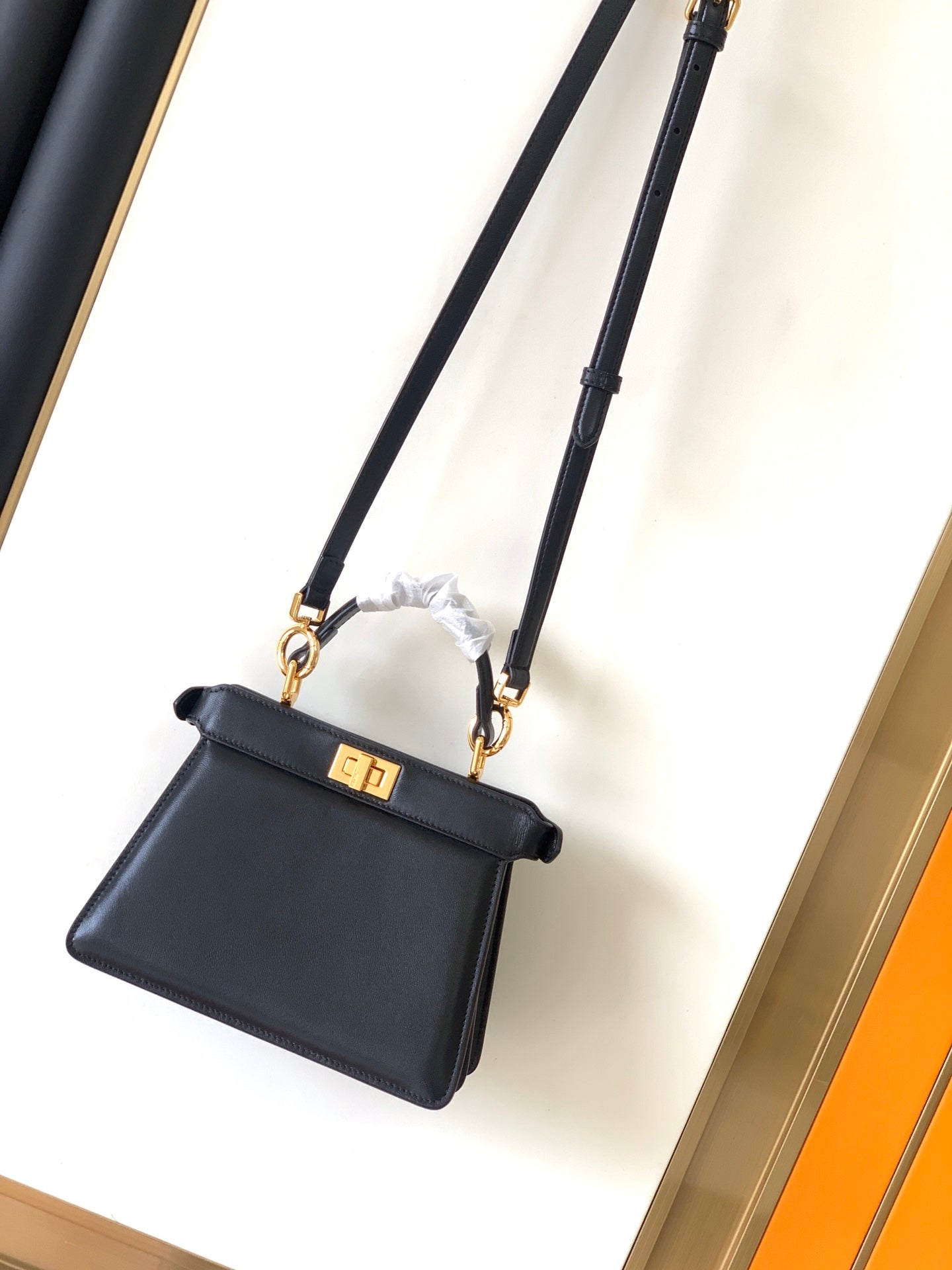 Peekaboo ISeeU Petite 20 Bag Black Lambskin Ghw