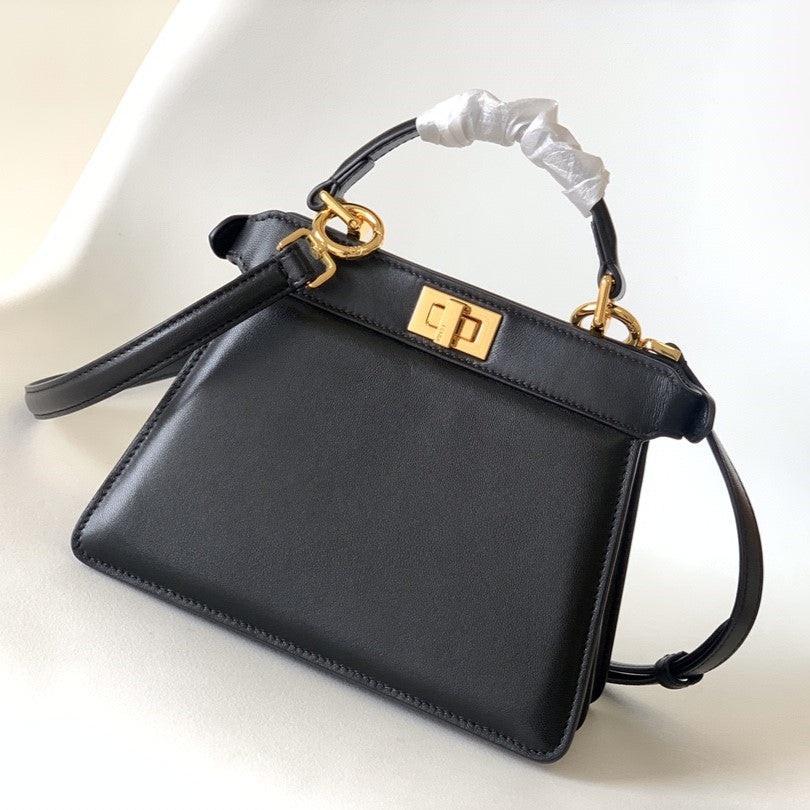 Peekaboo ISeeU Petite 20 Bag Black Lambskin Ghw