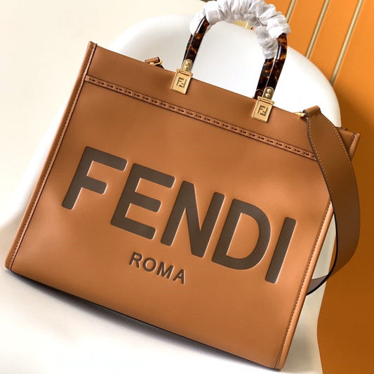 Fend Sunshine Medium Bag 35 Tan Leather