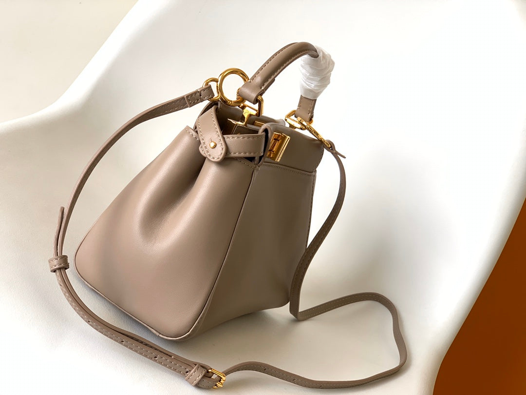 Peekaboo Mini 23cm Bag light brown lambskin gold hardware