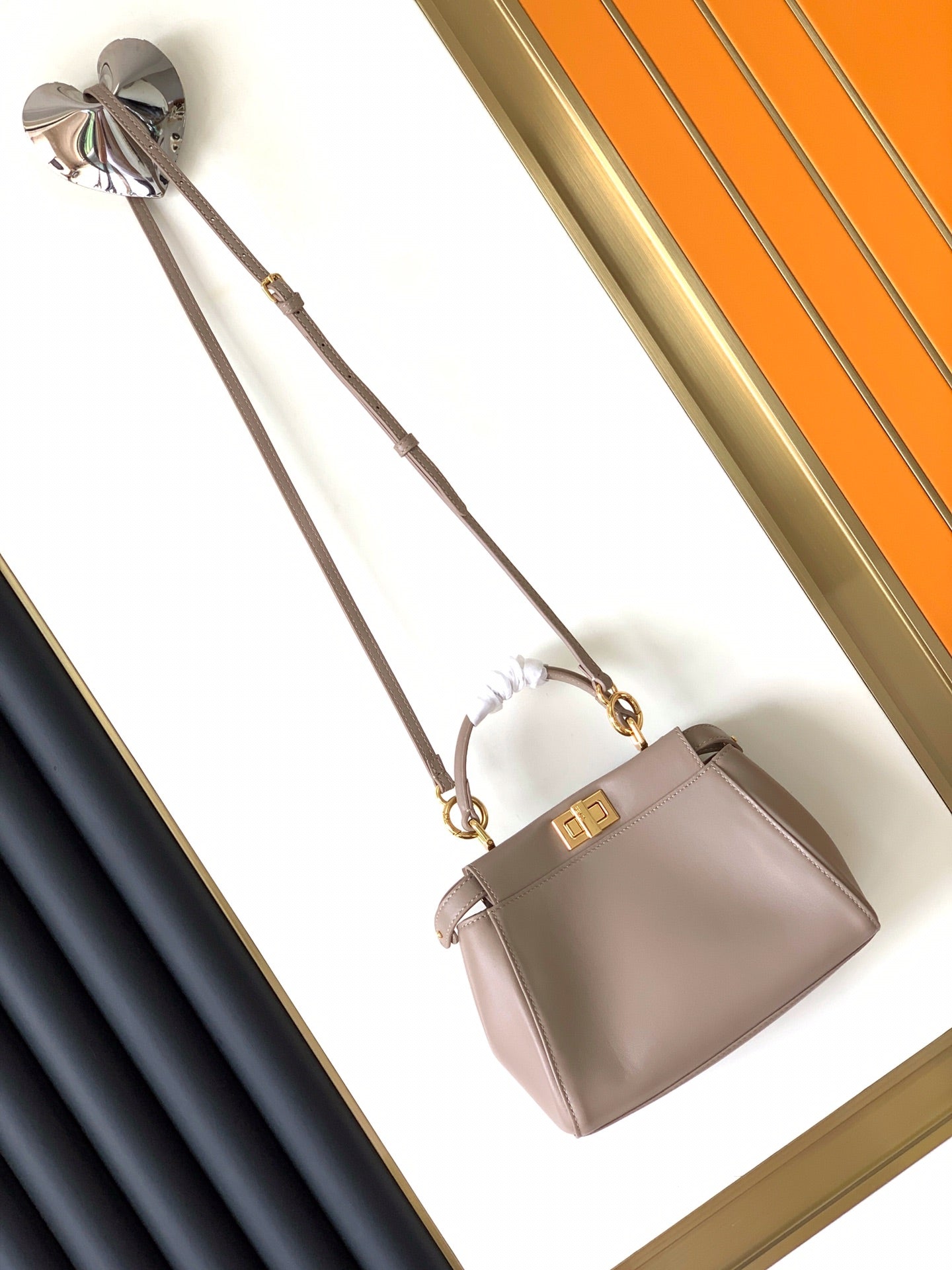 Peekaboo Mini 23cm Bag light brown lambskin gold hardware