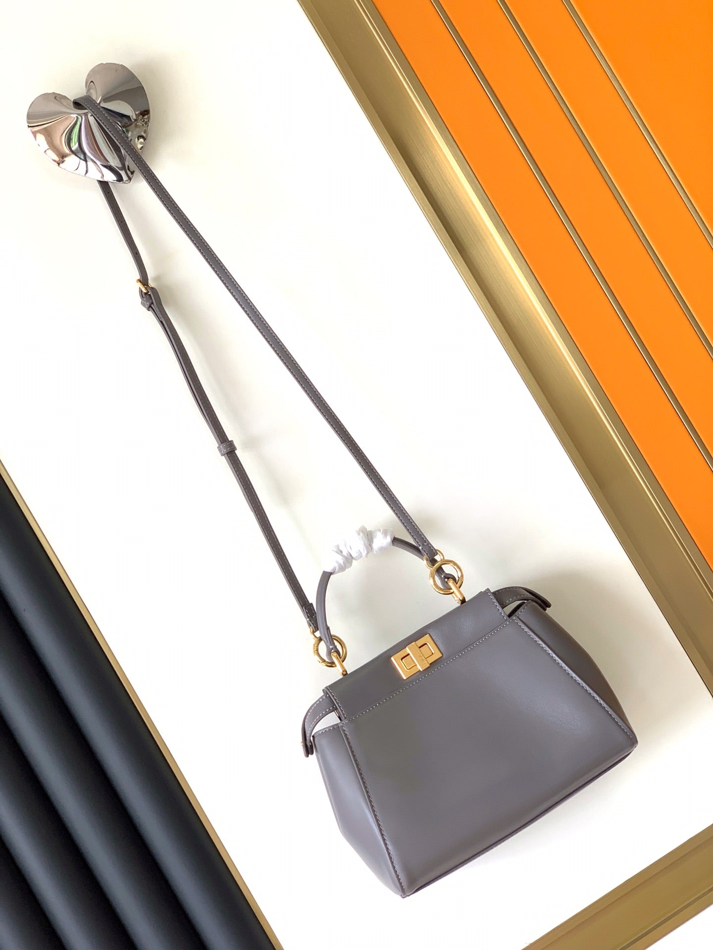 Peekaboo Mini 23cm Bag taupe lambskin gold hardware