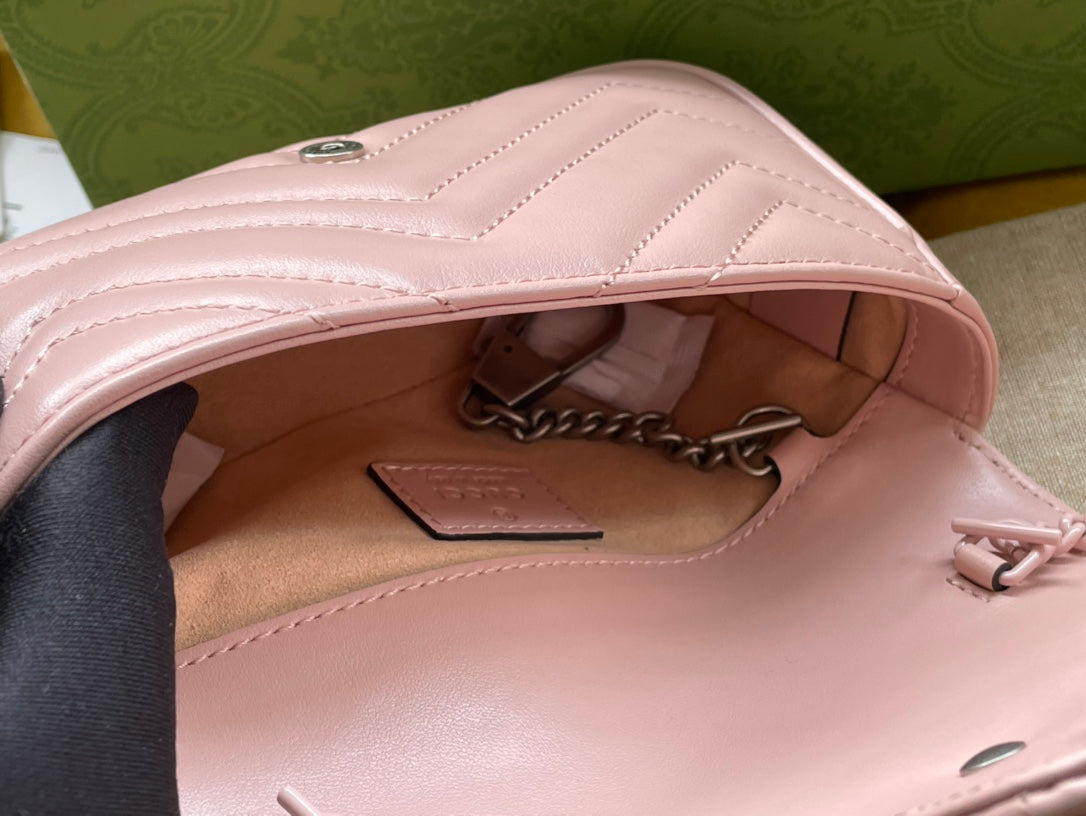 MARMONT MINI HANDBAG 16 IN LIGHT PINK CALFSKIN