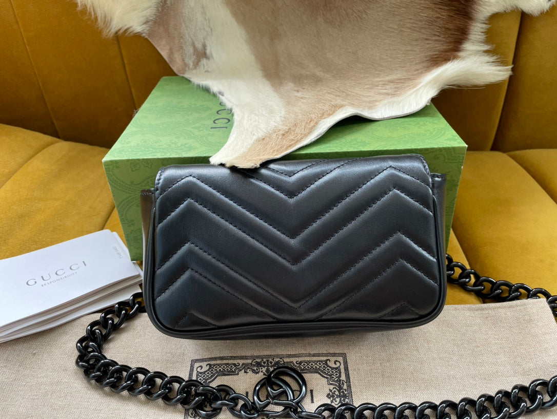 MARMONT MINI HANDBAG 16 IN BLACK CALFSKIN