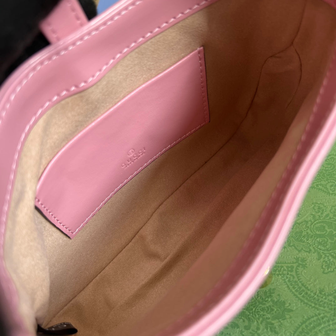 GG JACKIE MINI 19 SHOULDER BAG IN PINK PATEL CALFSKIN