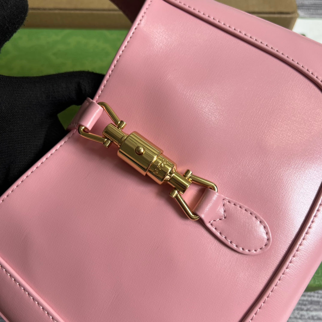 GG JACKIE SMALL 28 SHOULDER BAG IN PINK PASTEL CALFSKIN