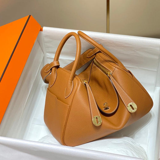 HM LINDY 26 BAG ORANGE CALFSKIN