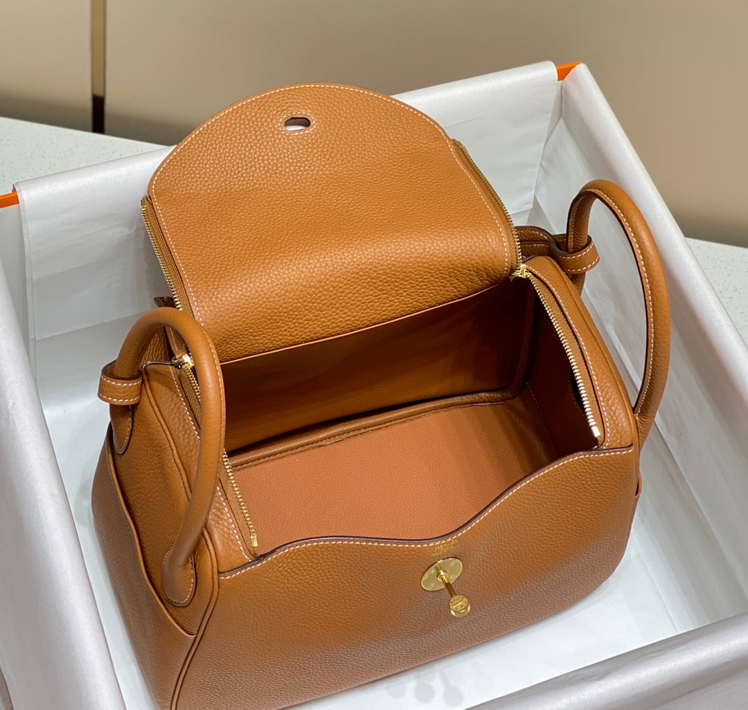 HM LINDY 30 BAG ORANGE CALFSKIN