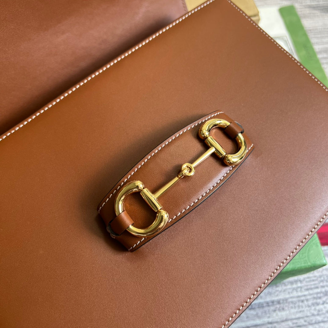 GG HORSEBIT 1955 MINI BAG 25 IN CINNAMON BROWN CALFSKIN