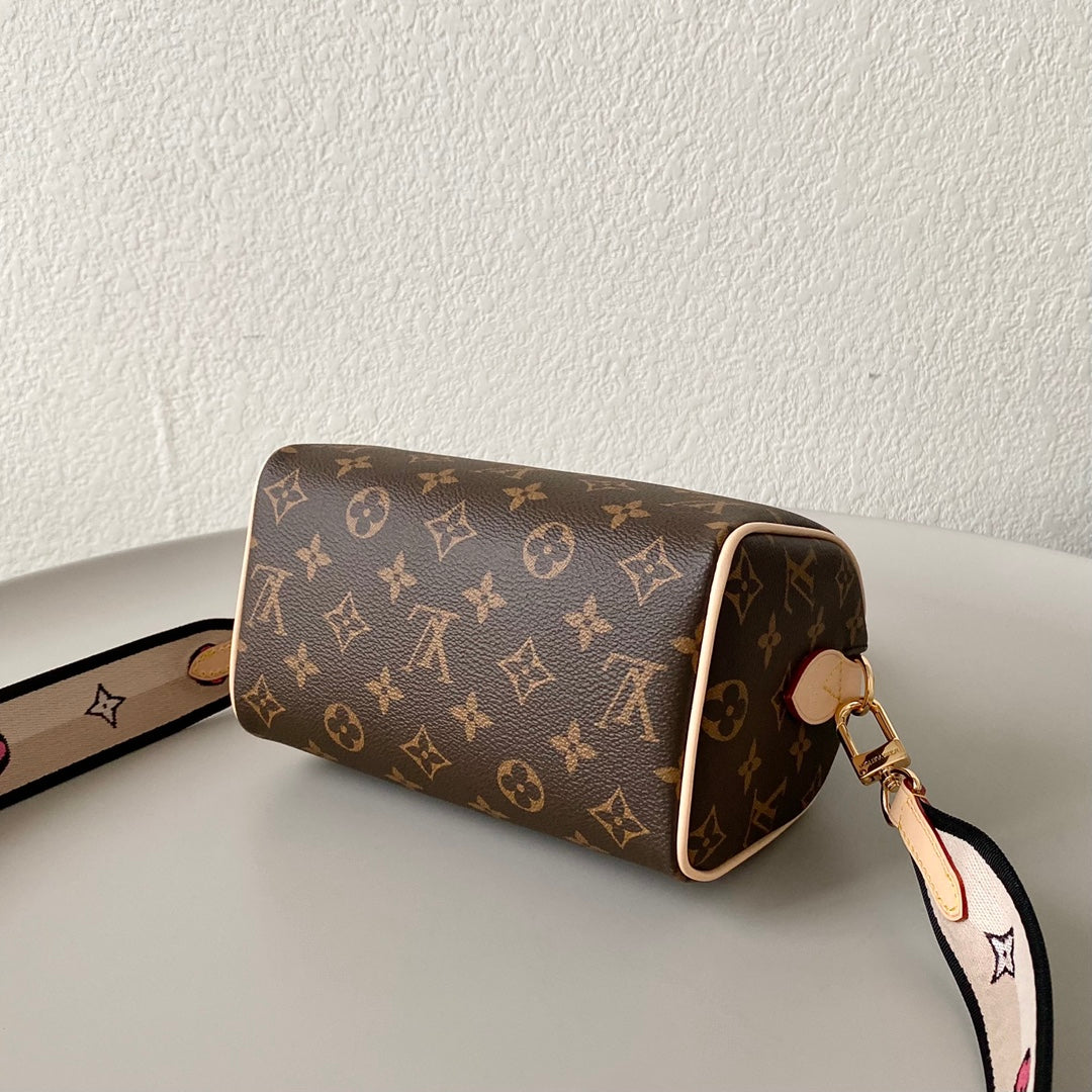 SPEEDY BANDOULIERE 25 BROWN MONOGRAM CANVAS