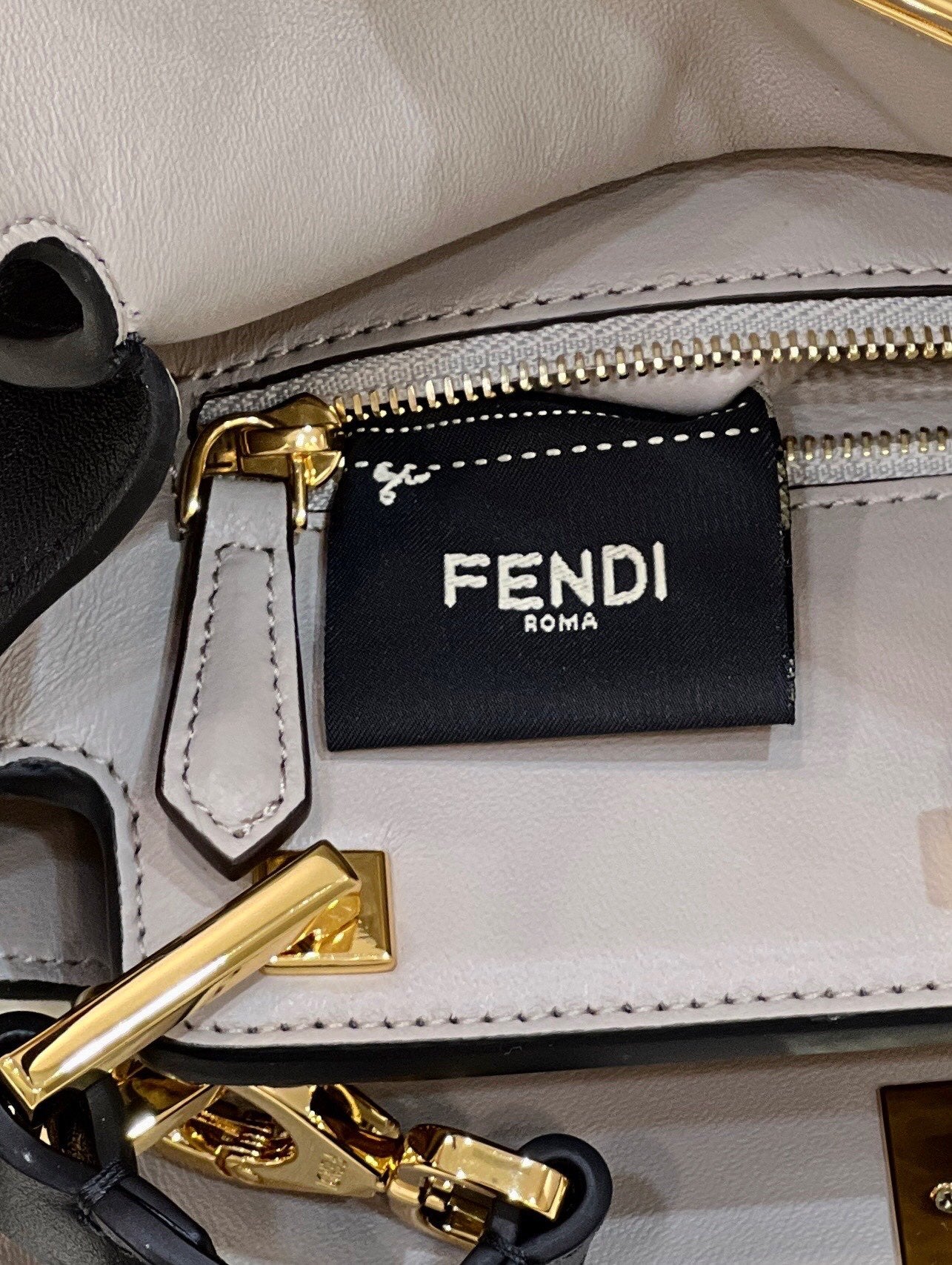 FENDI PEEKABOO 27 IN BLACK CALFSKIN WITH GOLD HARDWARE