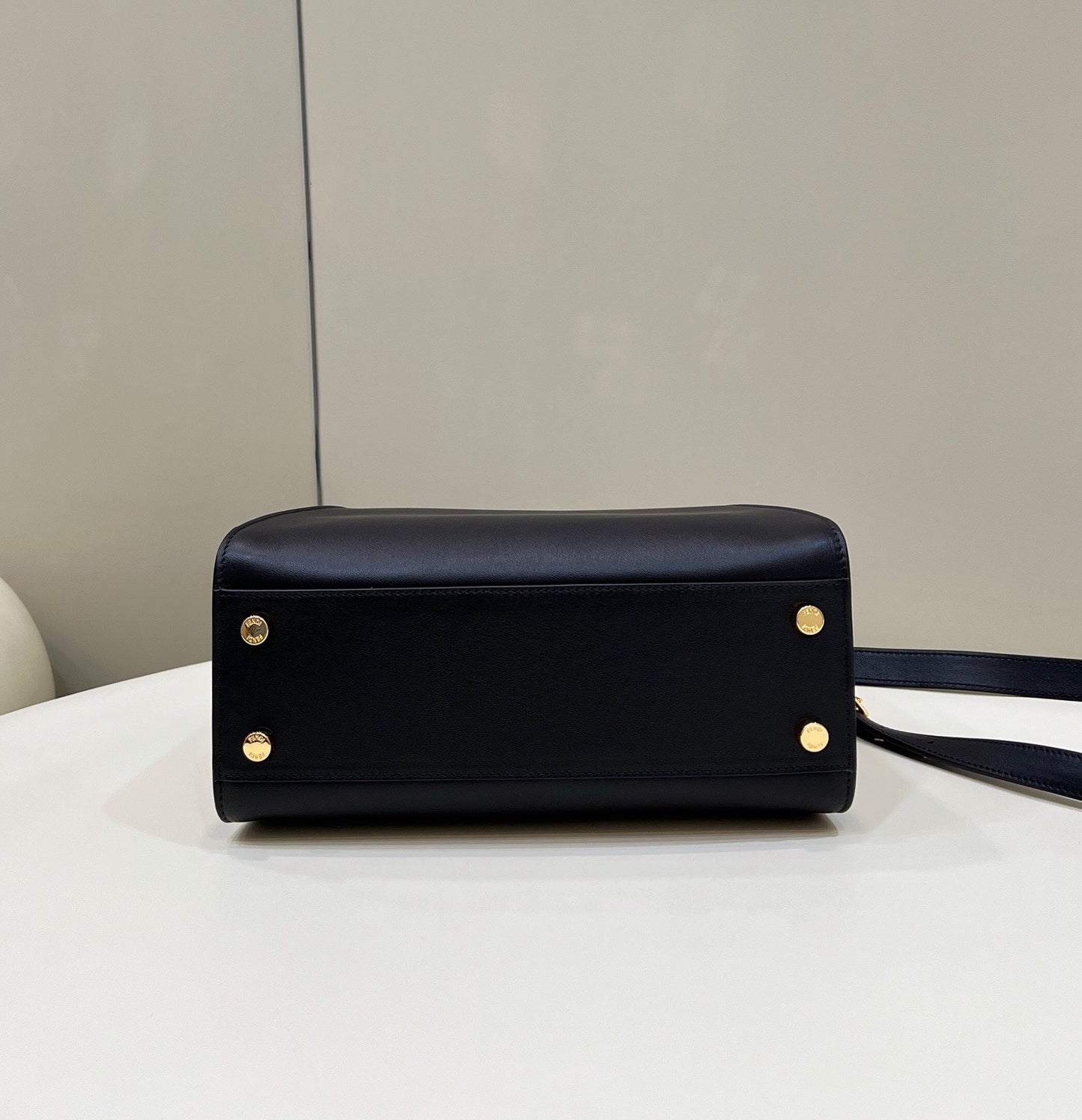 FENDI PEEKABOO 27 IN BLACK CALFSKIN WITH GOLD HARDWARE