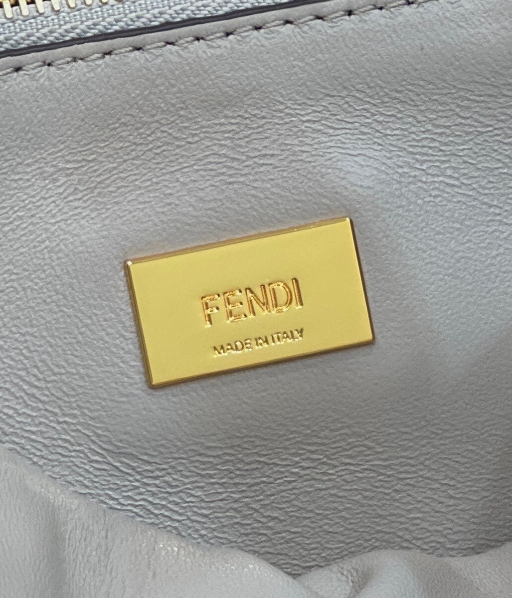 FENDI PEEKABOO 27 IN BLACK CALFSKIN WITH GOLD HARDWARE