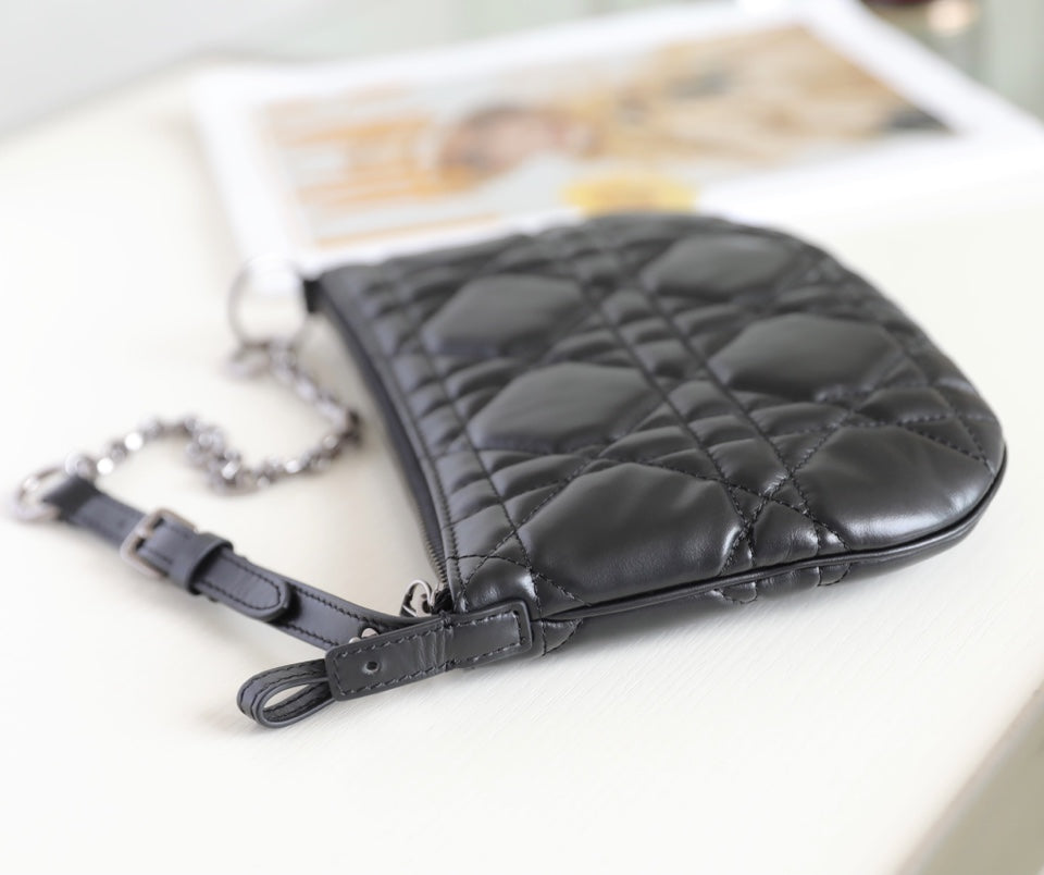 MINI CARO BAG 25 IN BLACK LAMBSKIN