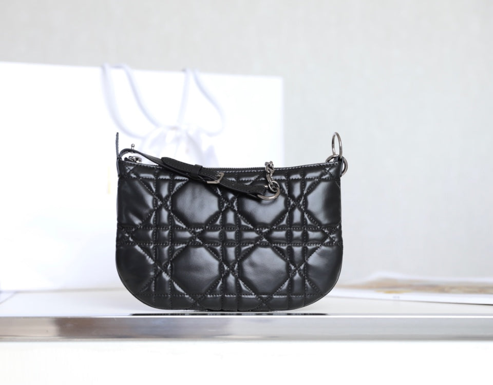 MINI CARO BAG 25 IN BLACK LAMBSKIN