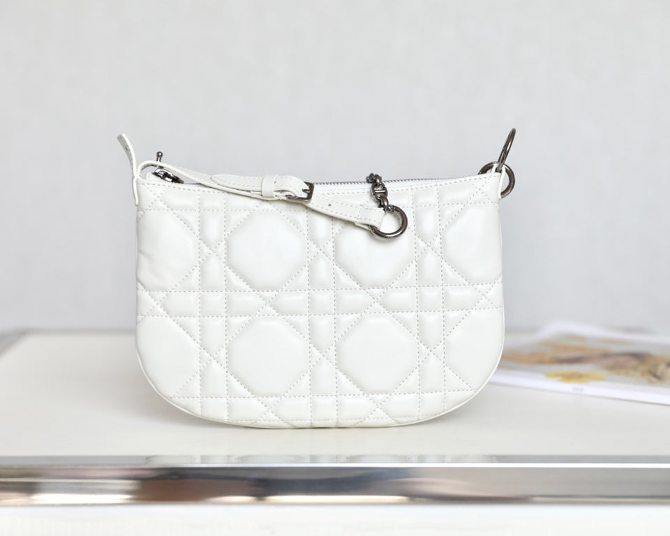 MINI CARO BAG 25 IN WHITE LAMBSKIN