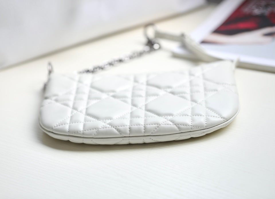 MINI CARO BAG 25 IN WHITE LAMBSKIN