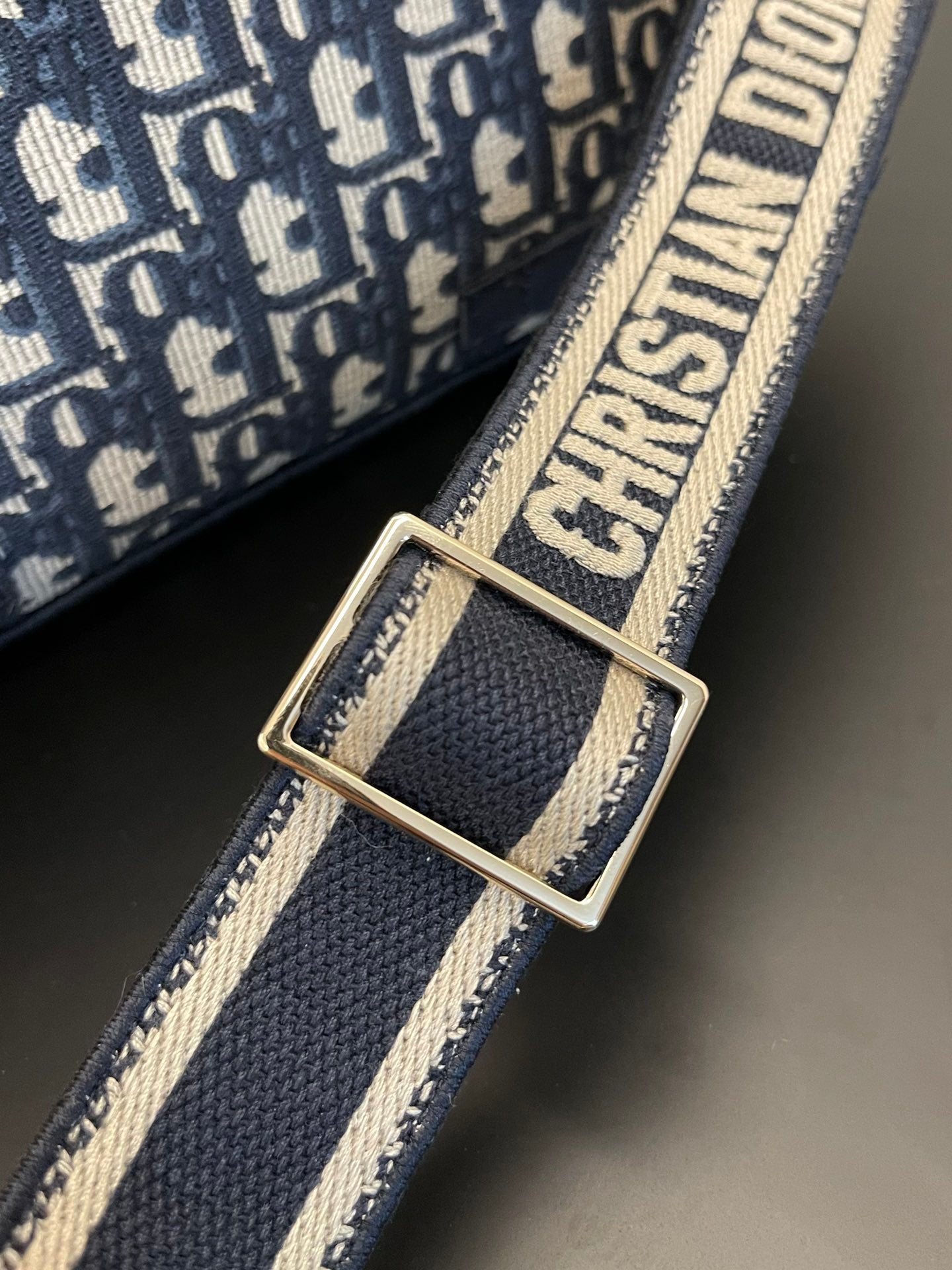 MEDIUM 28 DIORCAMP BAG IN BLUE OBLIQUE EMBROIDERY