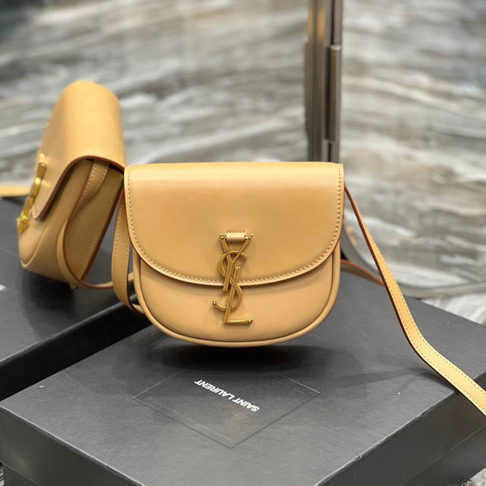 KAIA SMALL 18 HANDBAG IN YELLOW CREAM CALFSKIN