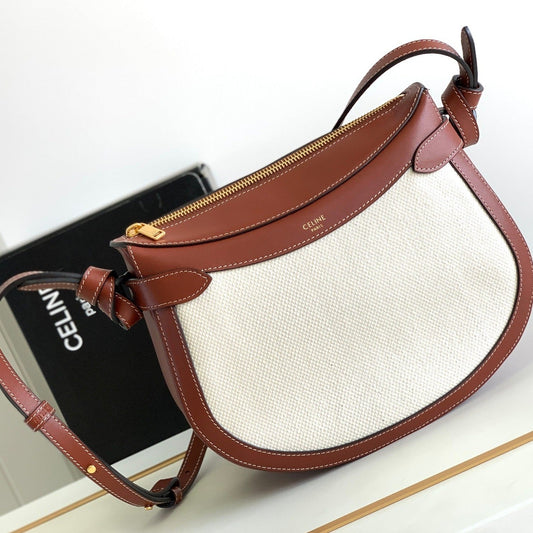 TRIOMPHE CLASSIC 25 WHITE BROWN CALFSKIN