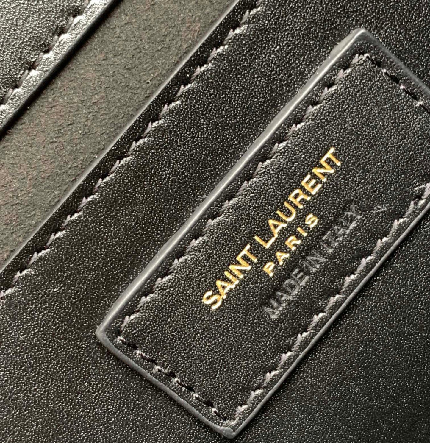 KATE TASSEL 24 BLACK CALFSKIN WITH GOLD LOGO