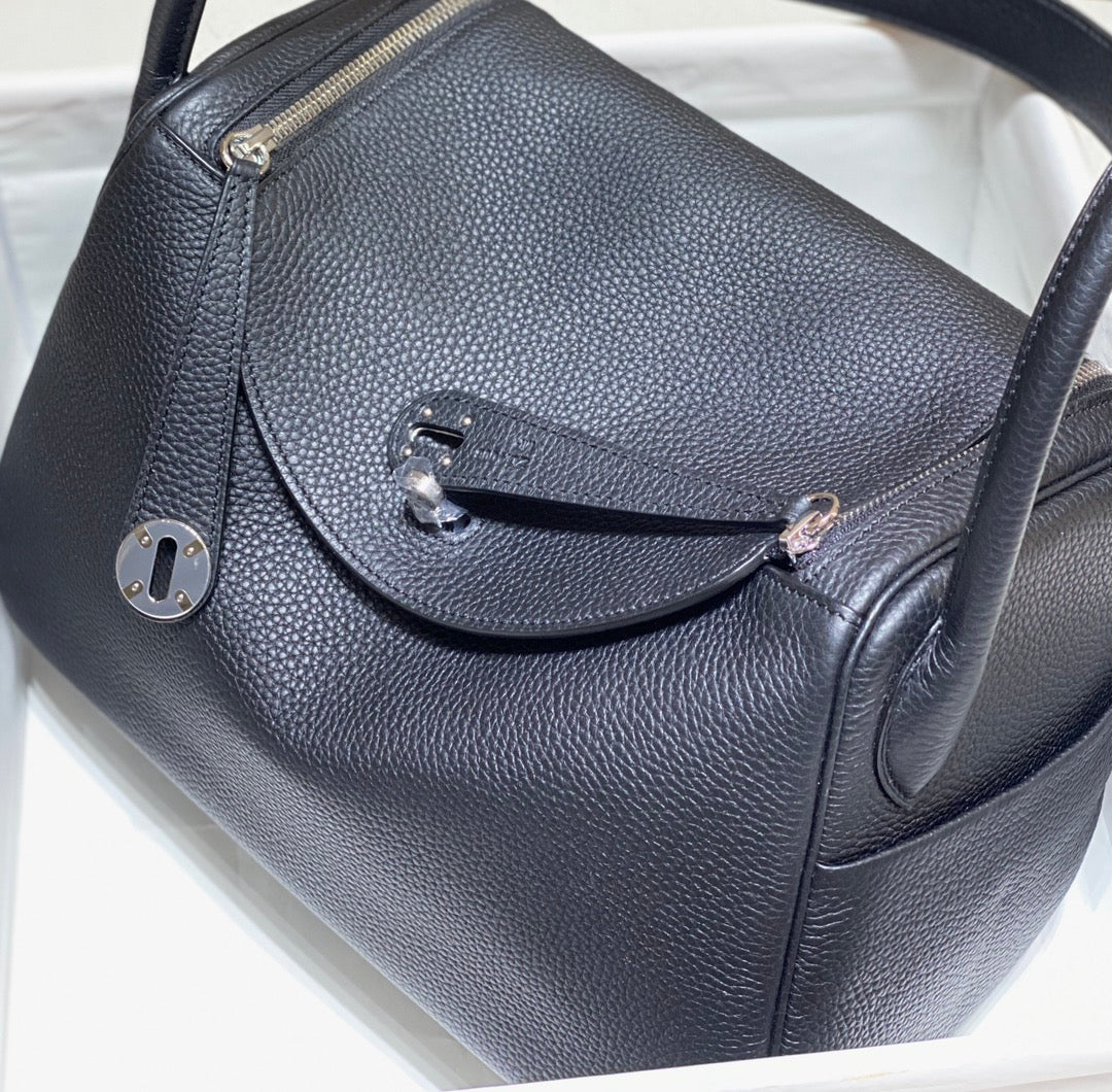 HM LINDY 30 BAG NAVY CALFSKIN