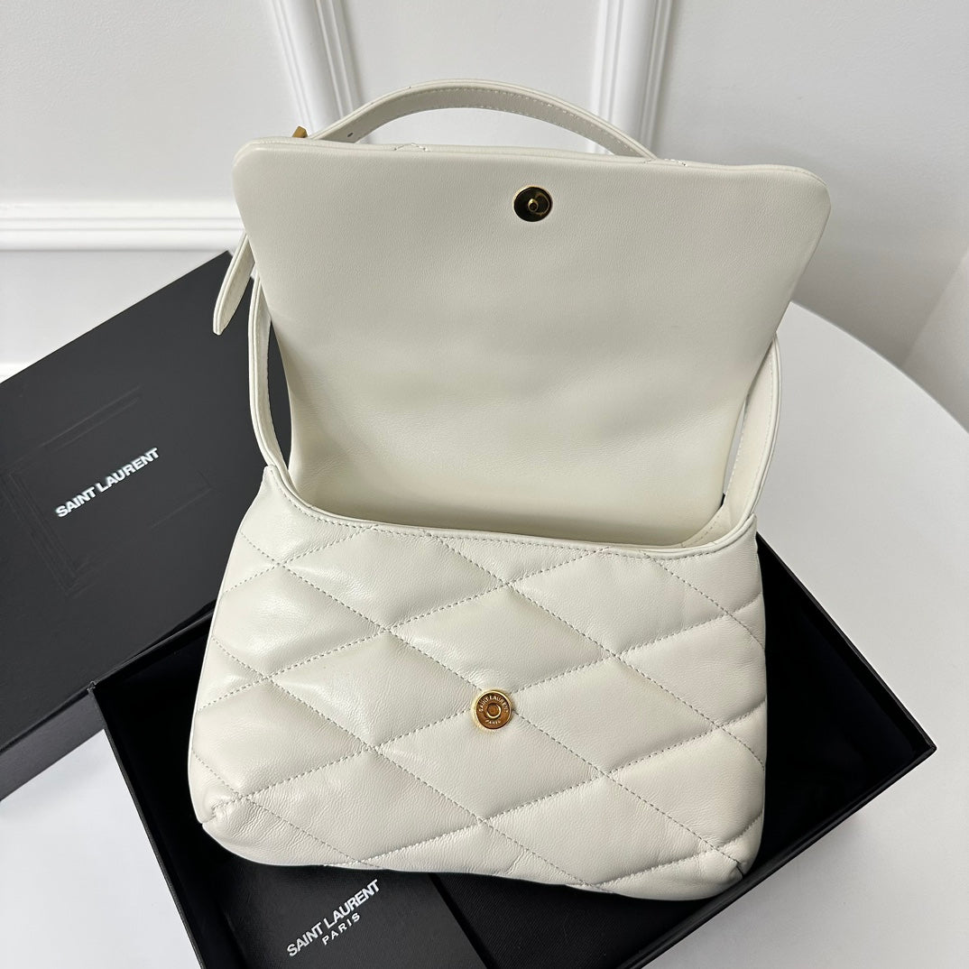 LE 5 À 7 HANDBAG 24 IN WHITE LAMBSKIN