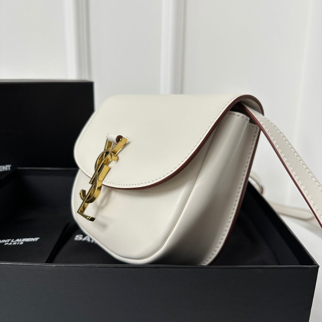 KAIA 18 HANDBAG IN WHITE CALFSKIN