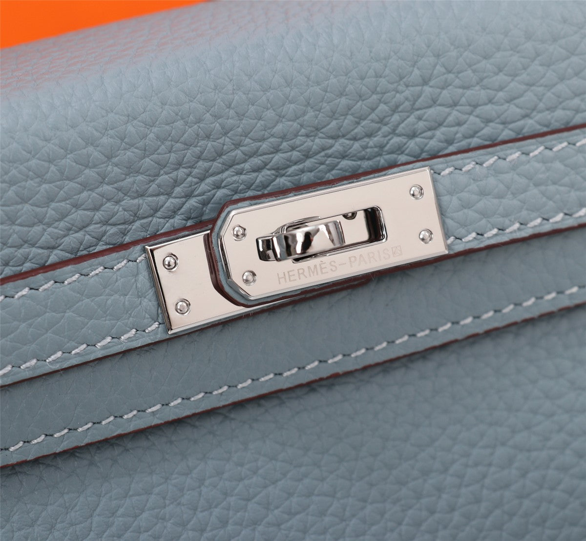 HM KELLY BAG 25 TEMPERED GRAY CALFSKIN SILVER HARDWARE