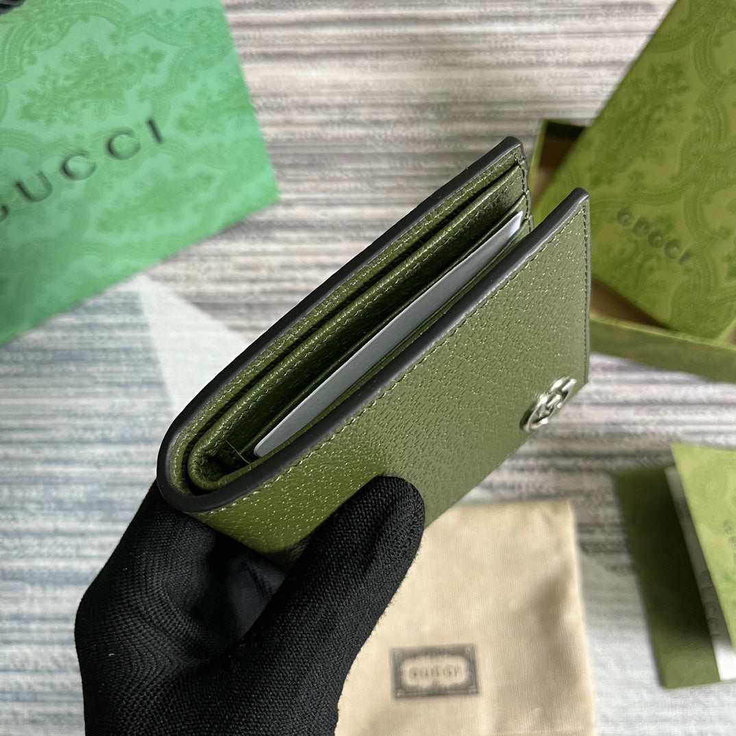 MARMONT BIFOLD WALLET 11 IN ARMY GREEN LAMBSKIN