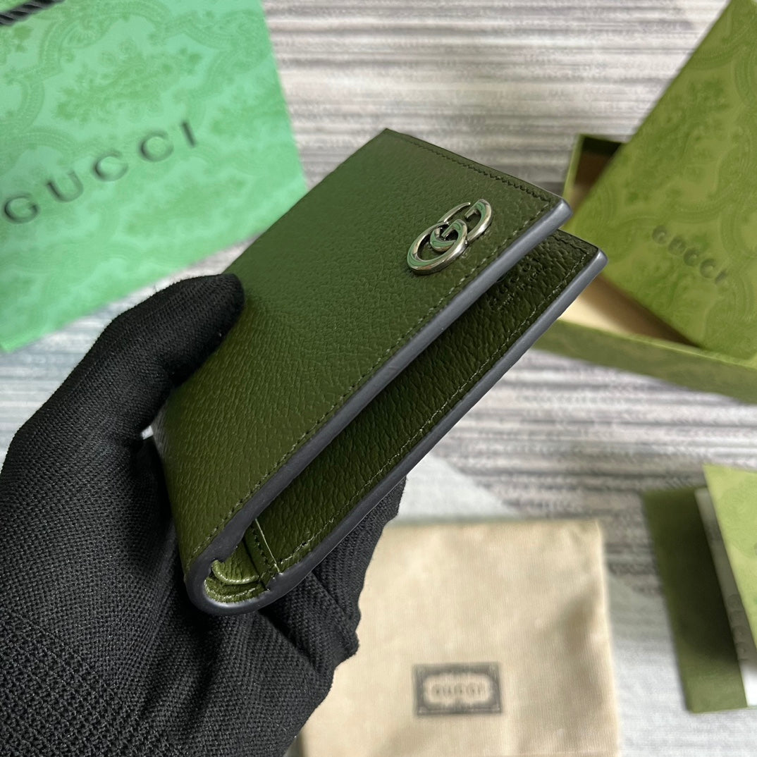 MARMONT BIFOLD WALLET 11 IN ARMY GREEN LAMBSKIN