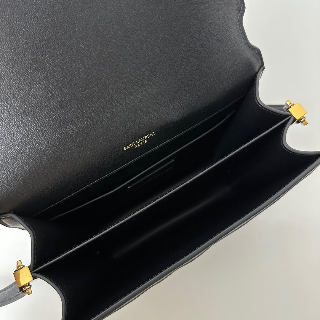 SOLFERINO HENGFENG 22 BLACK LAMBSKIN BAG