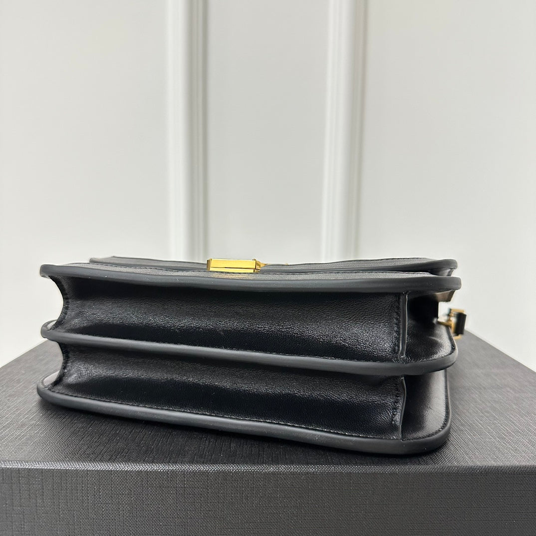 SOLFERINO HENGFENG 22 BLACK LAMBSKIN BAG