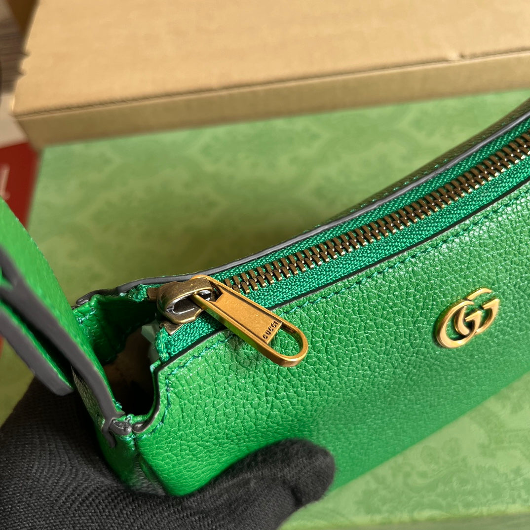 APHRODITE MINI 21 SHOULDER BAG IN EMERALD GREEN CALFSKIN