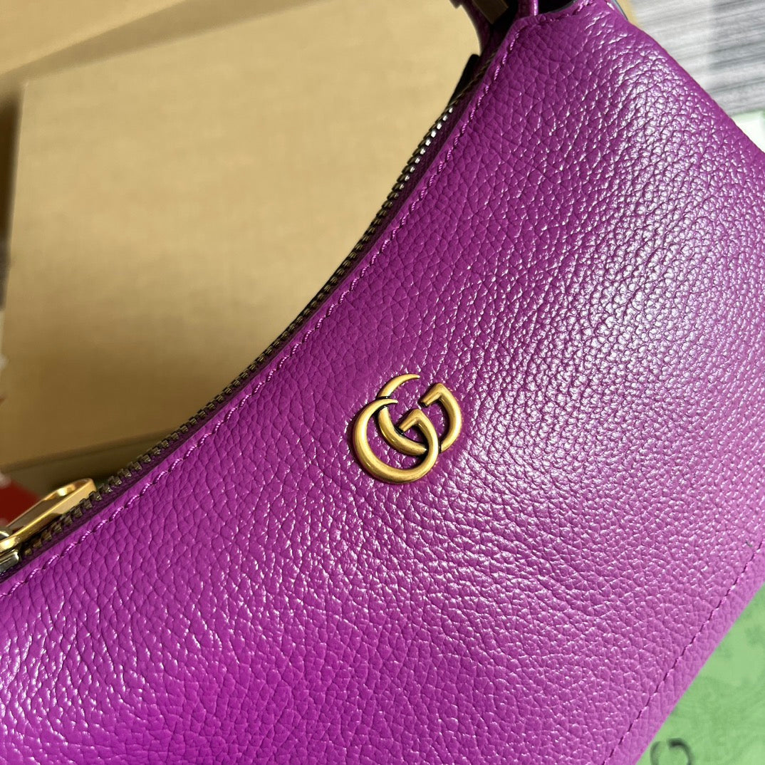 APHRODITE MINI 21 SHOULDER BAG IN VIOLET PURPLE CALFSKIN