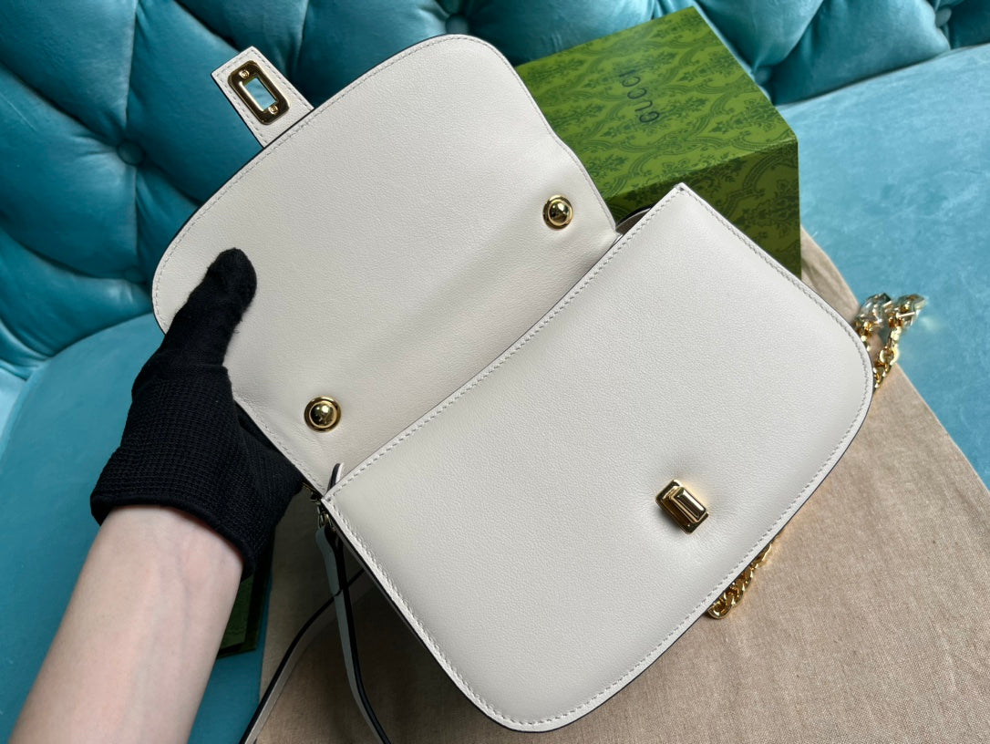 BLONDIE 23 TOP-HANDLE BAG WHITE CALFSKIN