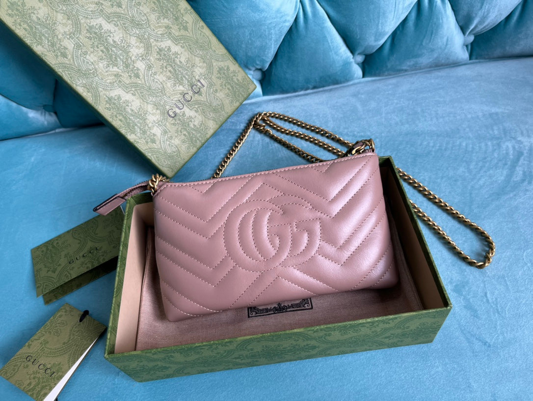 GG MARMONT MINI 22 HANDBAG IN LIGHT PURPLE CALFSKIN