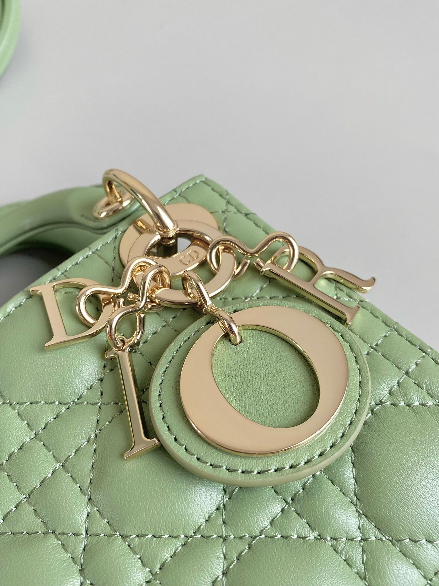 MICRO LADY 12 BAG IN LIGHT GREEN LAMBSKIN