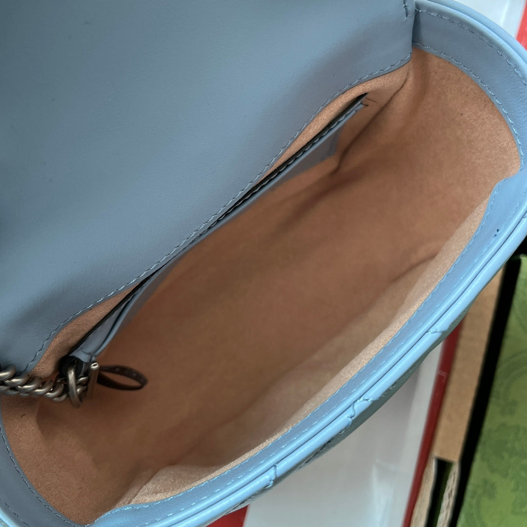 MARMONT BAG 12 IN SKY BLUE CALFSKIN