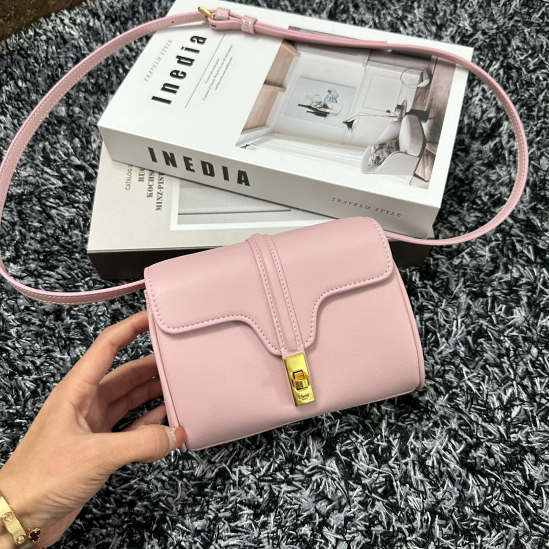 CLASSIC MINI 18 PINK PASTEL CALFSKIN