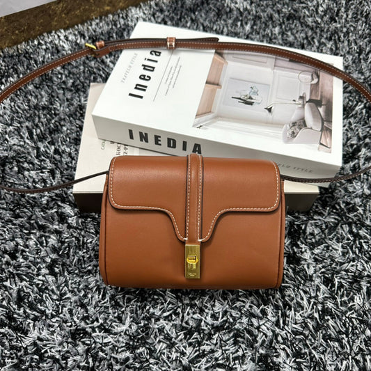 CLASSIC MINI 18 CINNAMON BROWN CALFSKIN