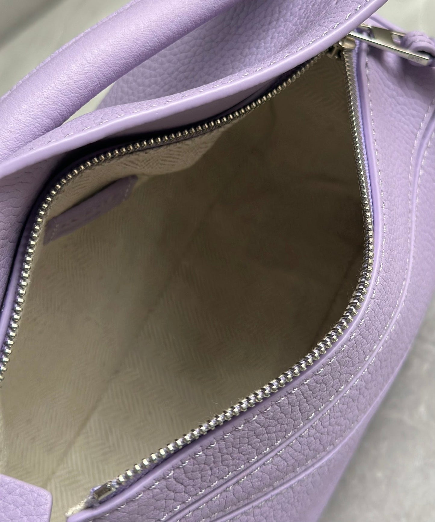 LOE MINI 18 PUZZLE BAG IN LIGHT PURPLE CALFSKIN