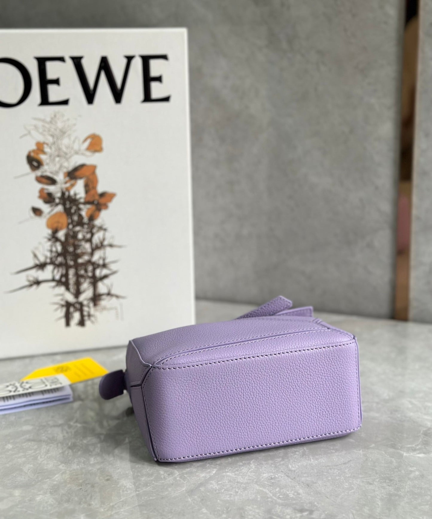 LOE MINI 18 PUZZLE BAG IN LIGHT PURPLE CALFSKIN