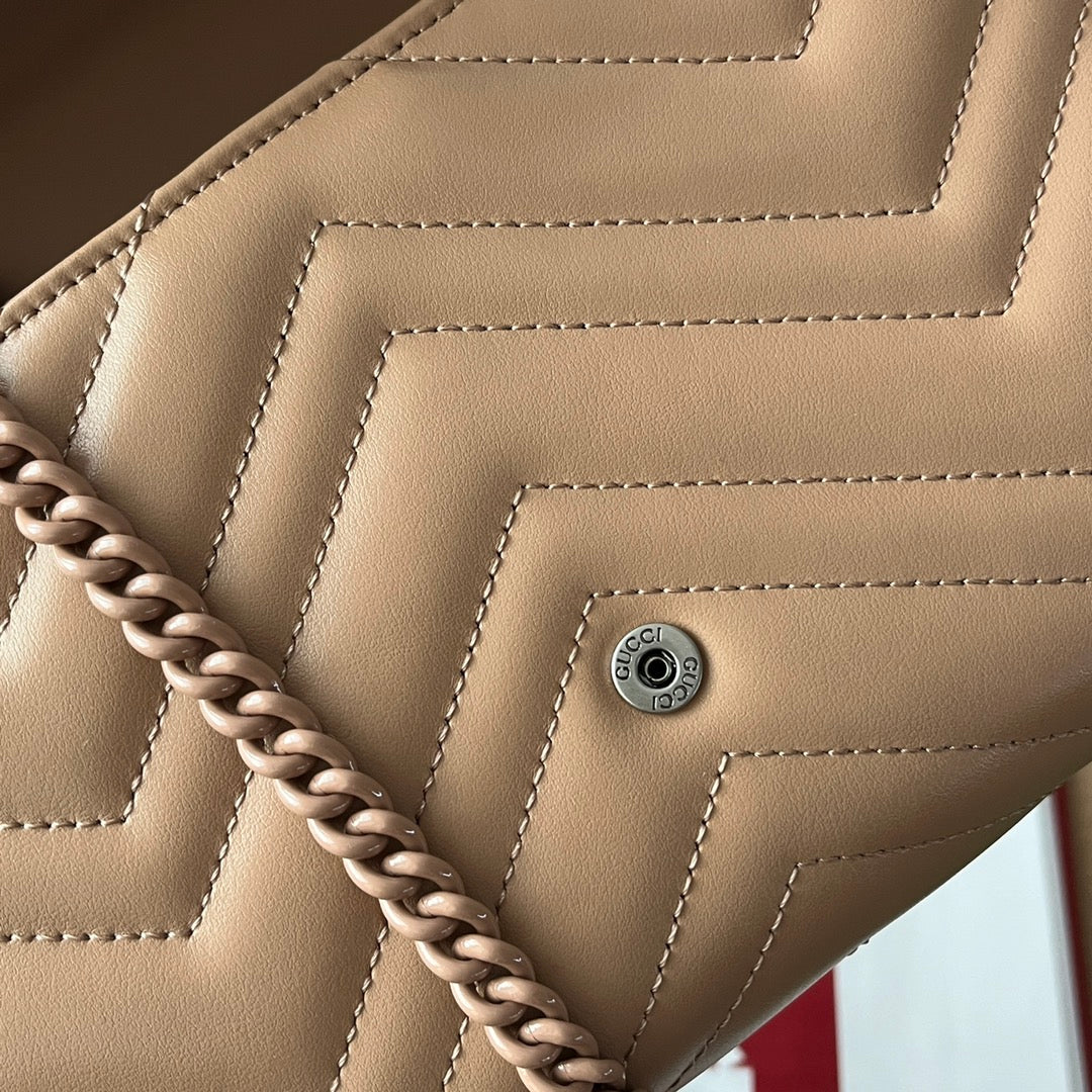 MARMONT QUILTED HANDBAG 20 IN BEIGE CALFSKIN