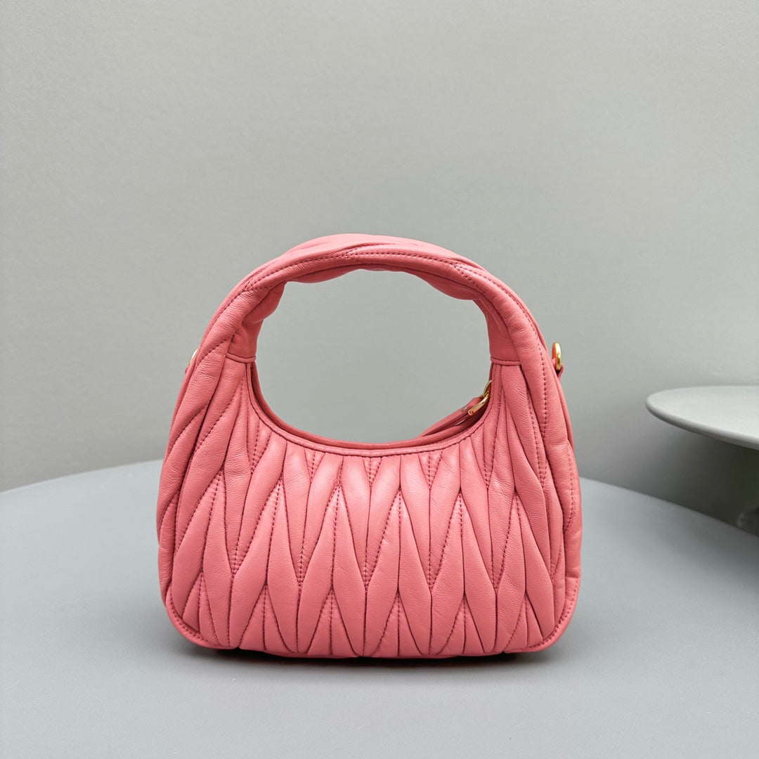 MINI HOBO 20 BAG IN HOT PINK SHEEPSKIN